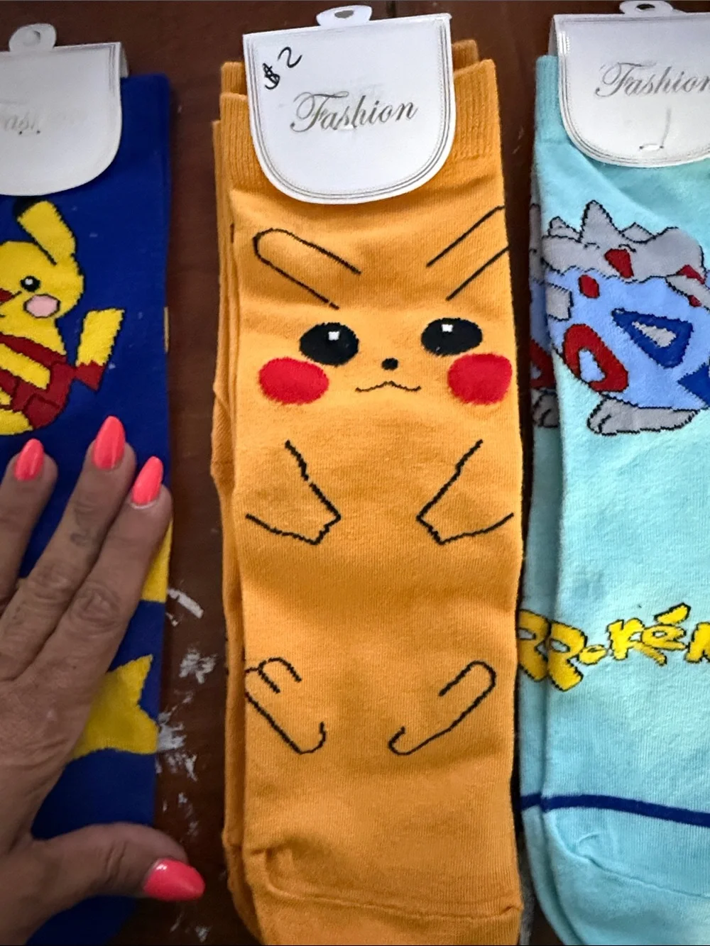 8 pair Pokemon socks